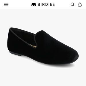 Birdies Starling Black Velvet Women's Loafers Slippers